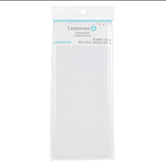 White Tissue Paper by Celebrate It™, 25 Sheets